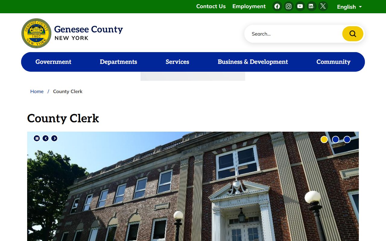 Genesee County Clerk website