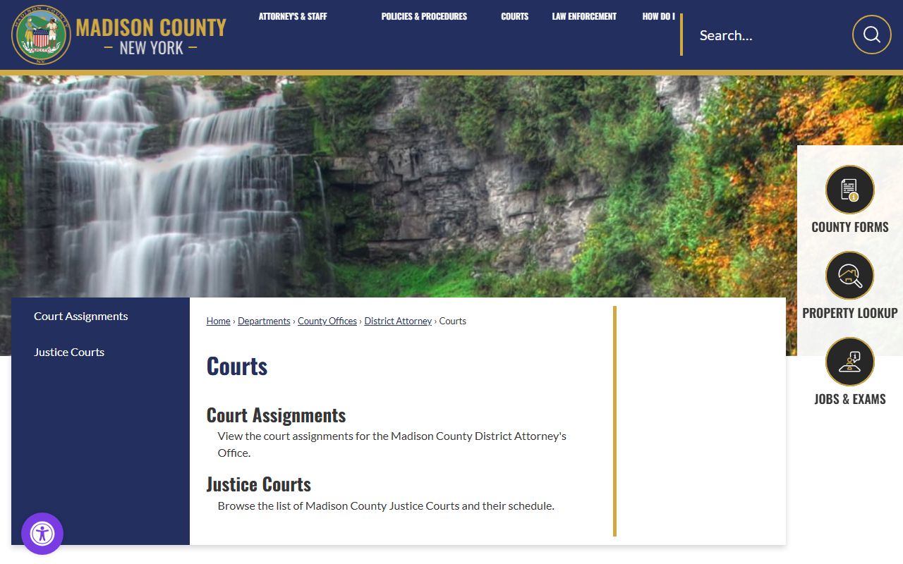 Madison County courts directory for traffic court records