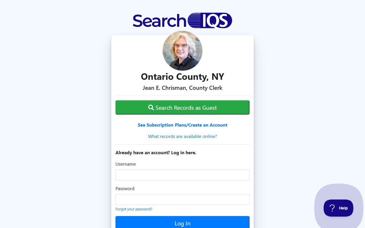 Ontario County records search portal for traffic court records