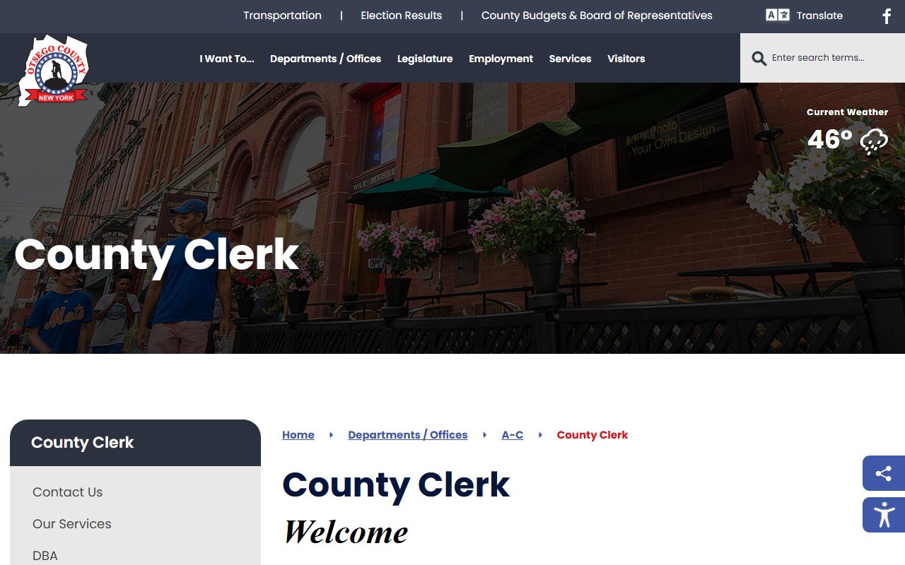 Otsego County Clerk office for traffic court records