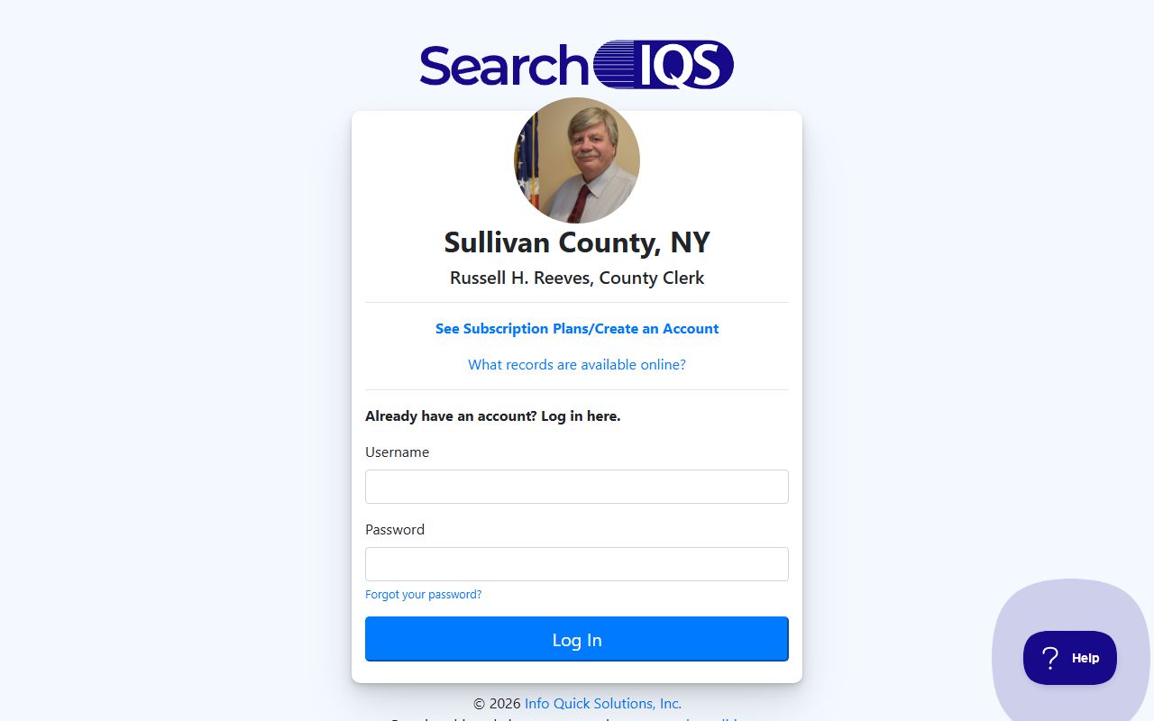 Sullivan County records search portal for traffic court records