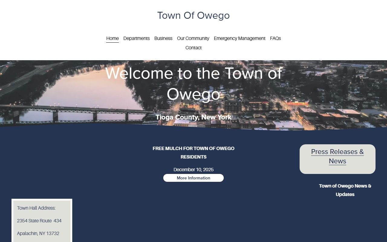 Owego Town Court for Tioga County traffic court records
